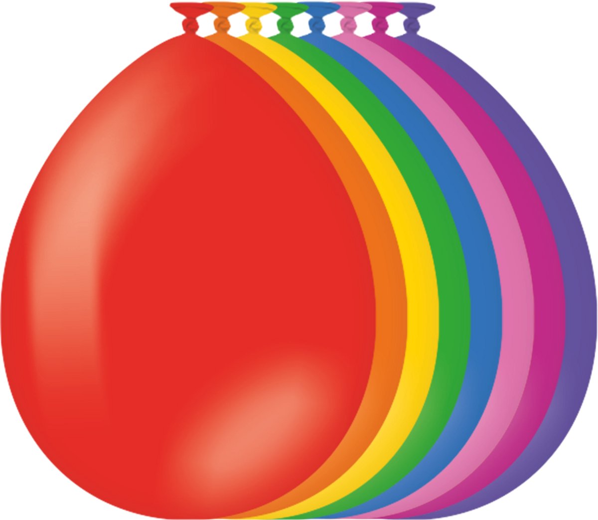 Ballonnen | 50 stuks | Kleur: Regenboog kleuren | Afmeting: 30cm